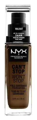 NYX Cosmetics Can't Stop Won't Stop Full Coverage Foundation 22.3 Walnut