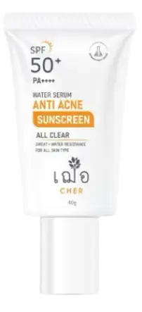 Cher Skincare Water Serum Anti Acne Sunscreen All Clear SPF 50+
