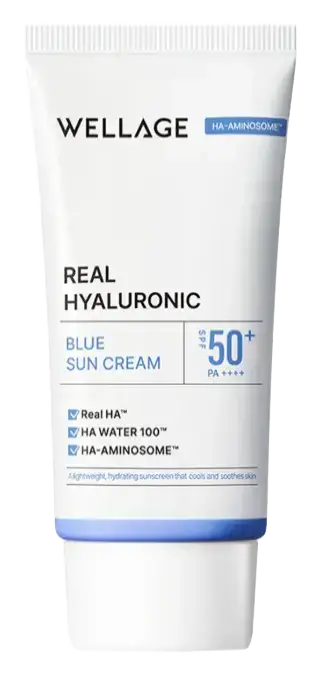 Wellage Real Hyaluronic Blue Sun Cream SPF 50+