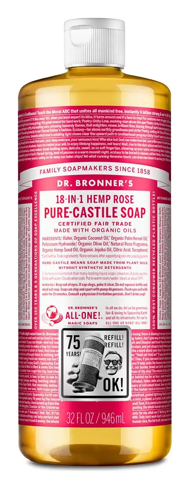Dr. Bronner's Pure-Castile Liquid Soap Rose