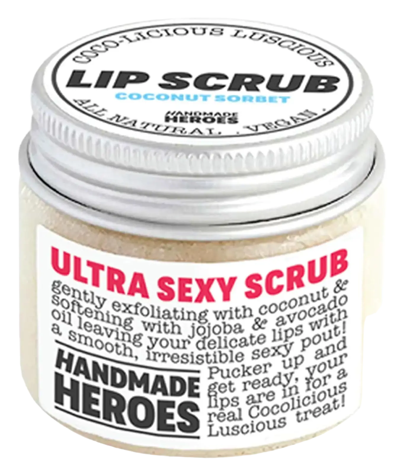 Handmade Heroes Cocolicious Luscious Lip Scrub Coconut Sorbet