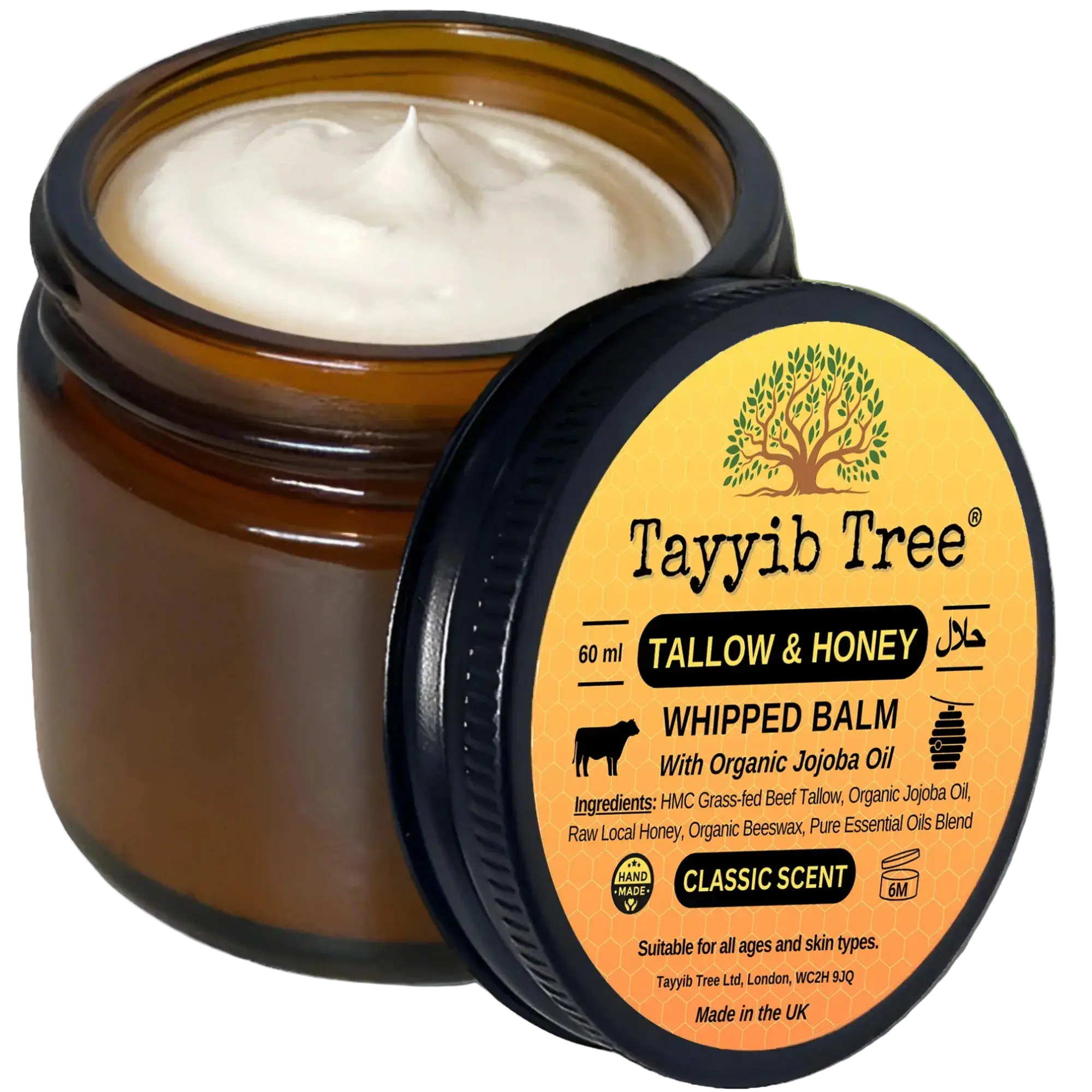 Tayyib Tree Tallow & Honey Whipped Balm Classic