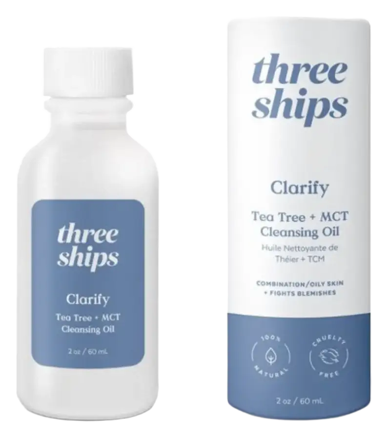 Three Ships Beauty Clarify Tea Tree + MCT Cleansing Oil