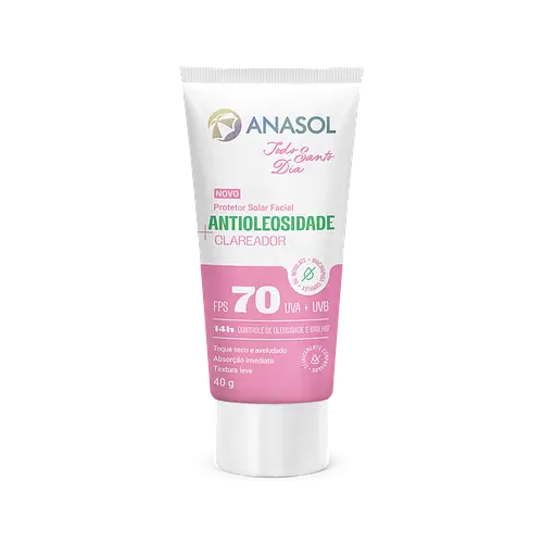 Anasol Protetor Solar Facial Antioleosidade + Clareador SPF 70
