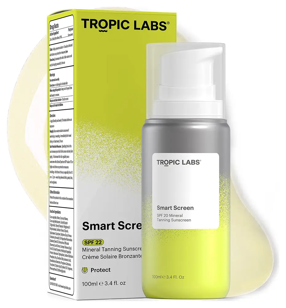 Tropic Labs Smart Screen Mineral Tanning Sunscreen SPF 22