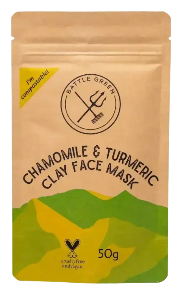 Battle Green Clay Face Mask Chamomile & Turmeric