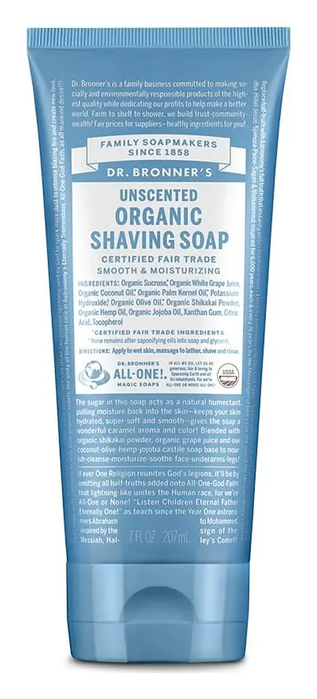 Dr. Bronner's Organic Shaving Soap Unscented
