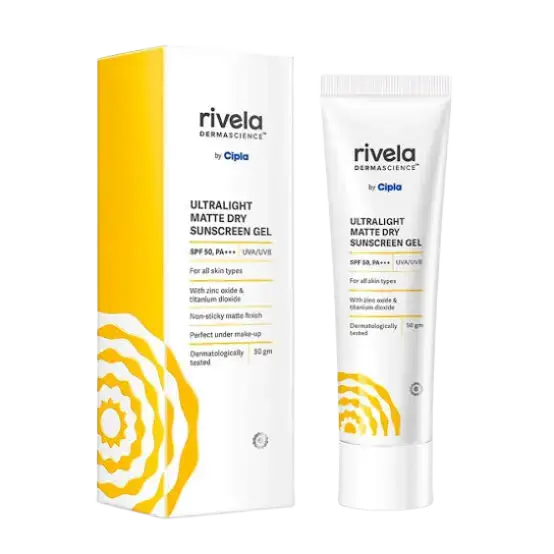 Rivela by Cipla Ultralight Matte Dry Sunscreen Gel SPF 50