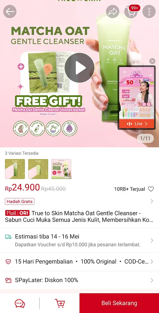True to Skin True to Skin Matcha Oat Gentle Cleanser
