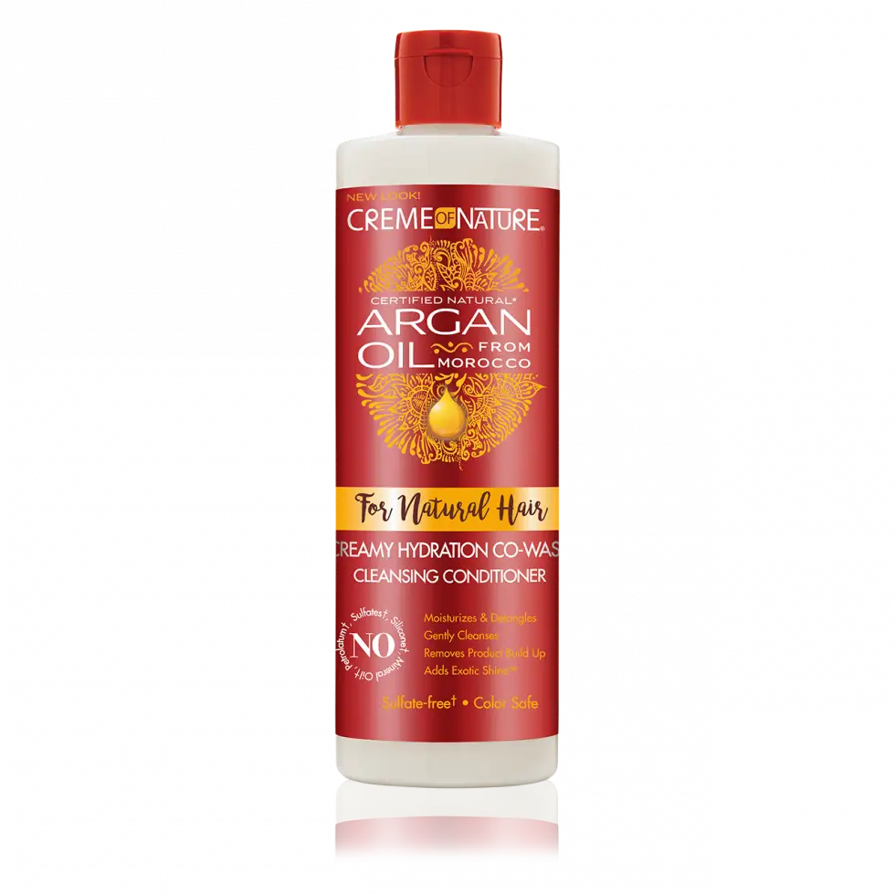 Creme of Nature Argan Oil For Natural Hair Creamy Hydration Co-Wash Cleansing Conditioner