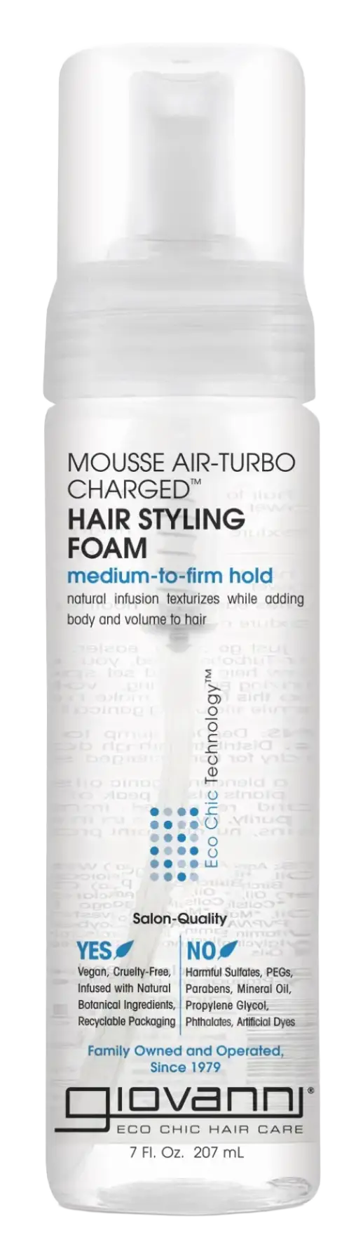 Giovanni Mousse Air-Turbo Charged Hair Styling Foam