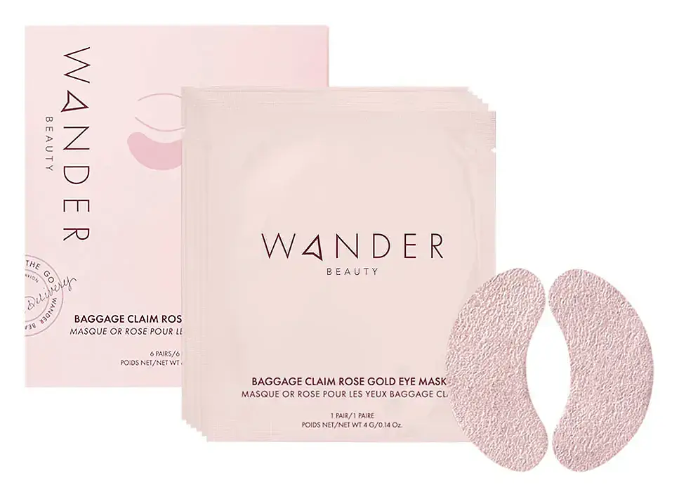 Wander Beauty Baggage Claim Eye Masks Rose Gold