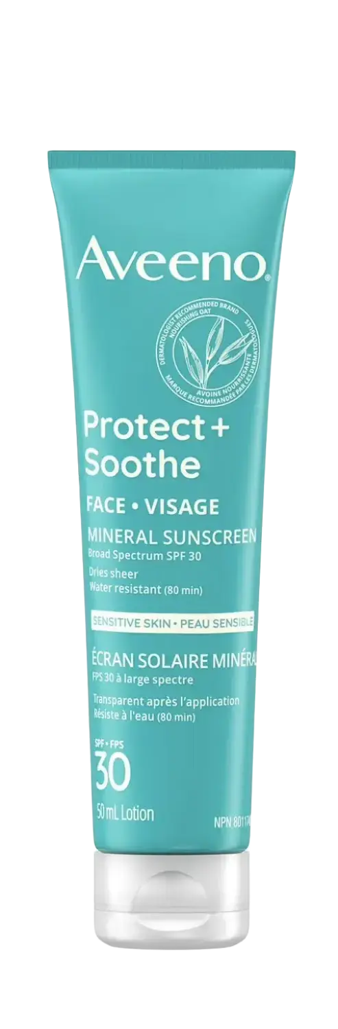 Aveeno Protect + Soothe Face Mineral Sunscreen SPF 30 Canada