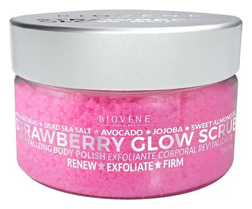 Biovène Barcelona Strawberry Glow Scrub Revitalizing Body Polish