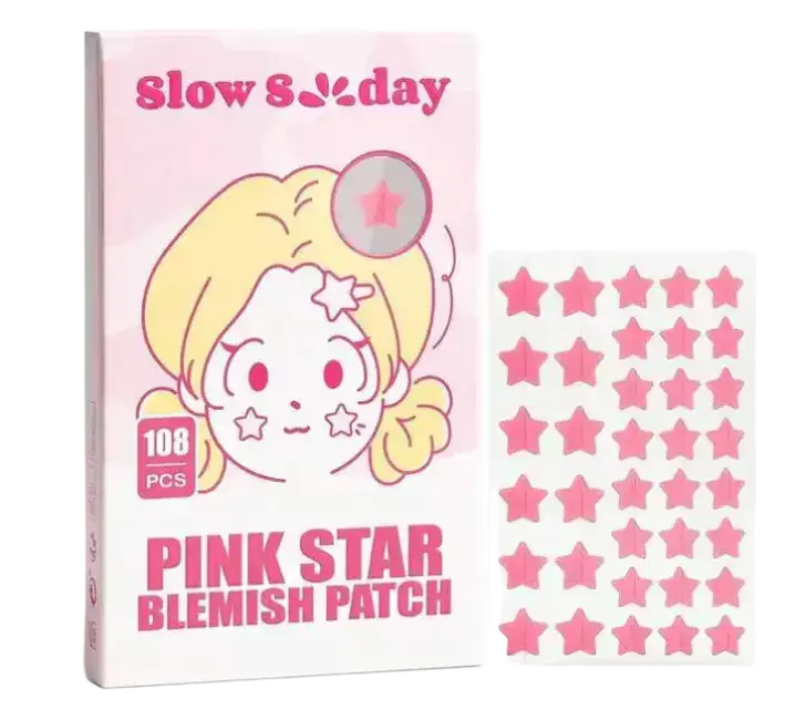 Slow Sunday Hydrocolloid Acne Pimple Patch Pink Star Blemish