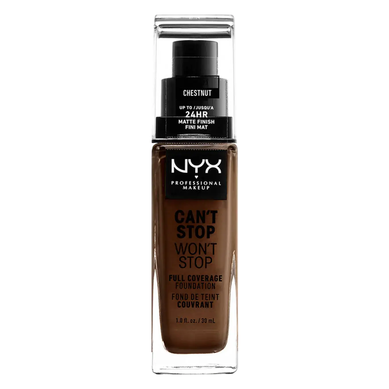 NYX Cosmetics Can't Stop Won't Stop Full Coverage Foundation 23 Chestnut