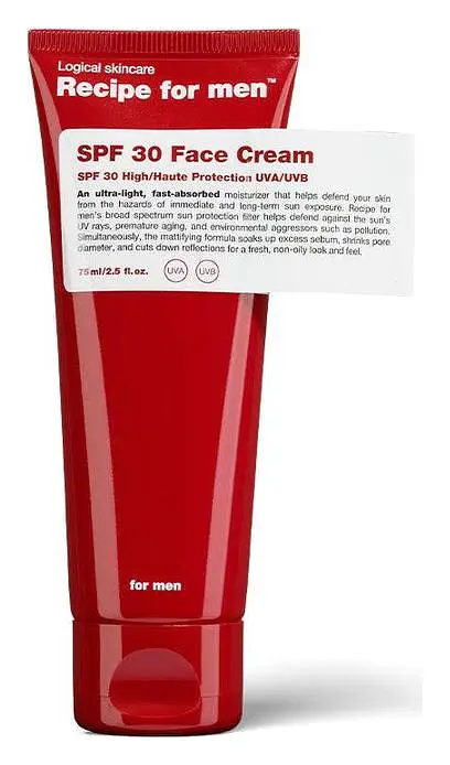 Recipe For men SPF 30 Face Cream