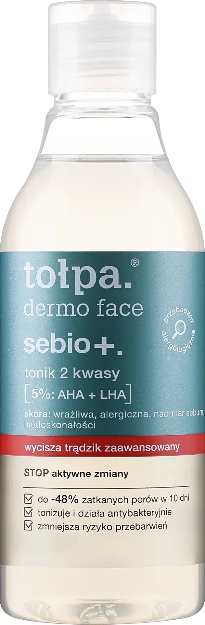 Tołpa Dermo Face Sebio+ Tonik 2 Kwasy 5% AHA + LHA