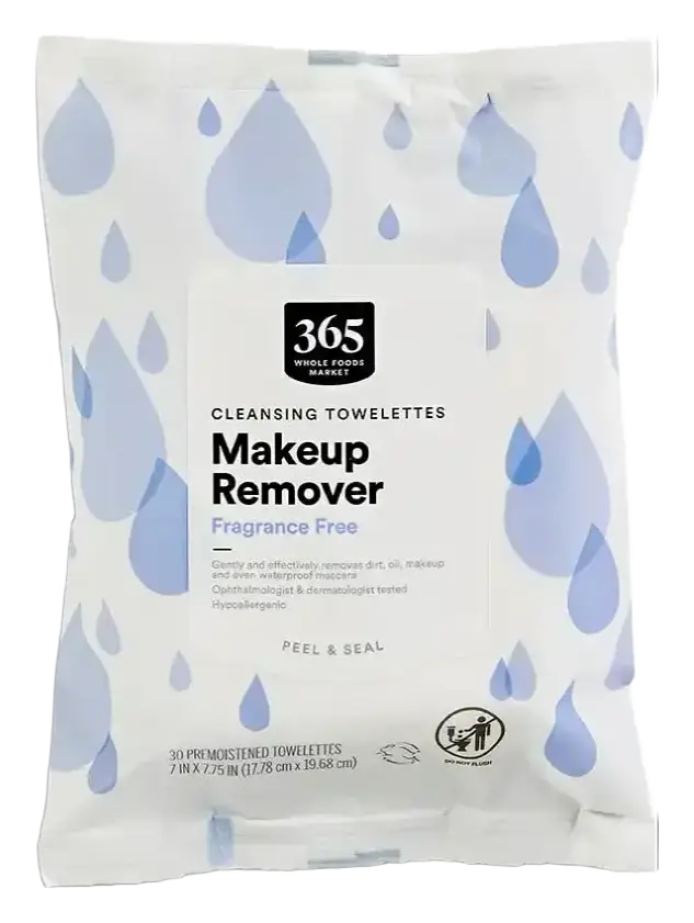 365 by Whole Foods Market Makeup Remover Cleansing Towelettes Fragrance Free