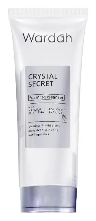 Wardah Crystal Secret Foaming Cleanser with Natural AHA+PHA