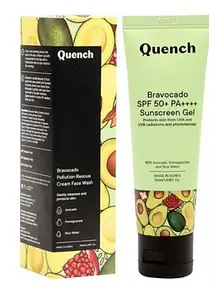 Quench Botanics Bravocado SPF 50+ PA++++ Sunscreen Gel