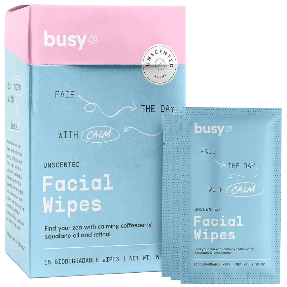 Busy Co. Calm Unscented Facial Wipes
