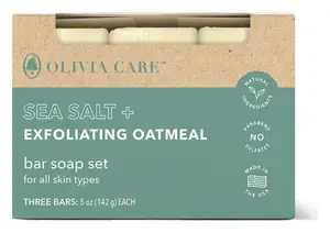Olivia Care Sea Salt + Exfoliating Oatmeal Bar Soap