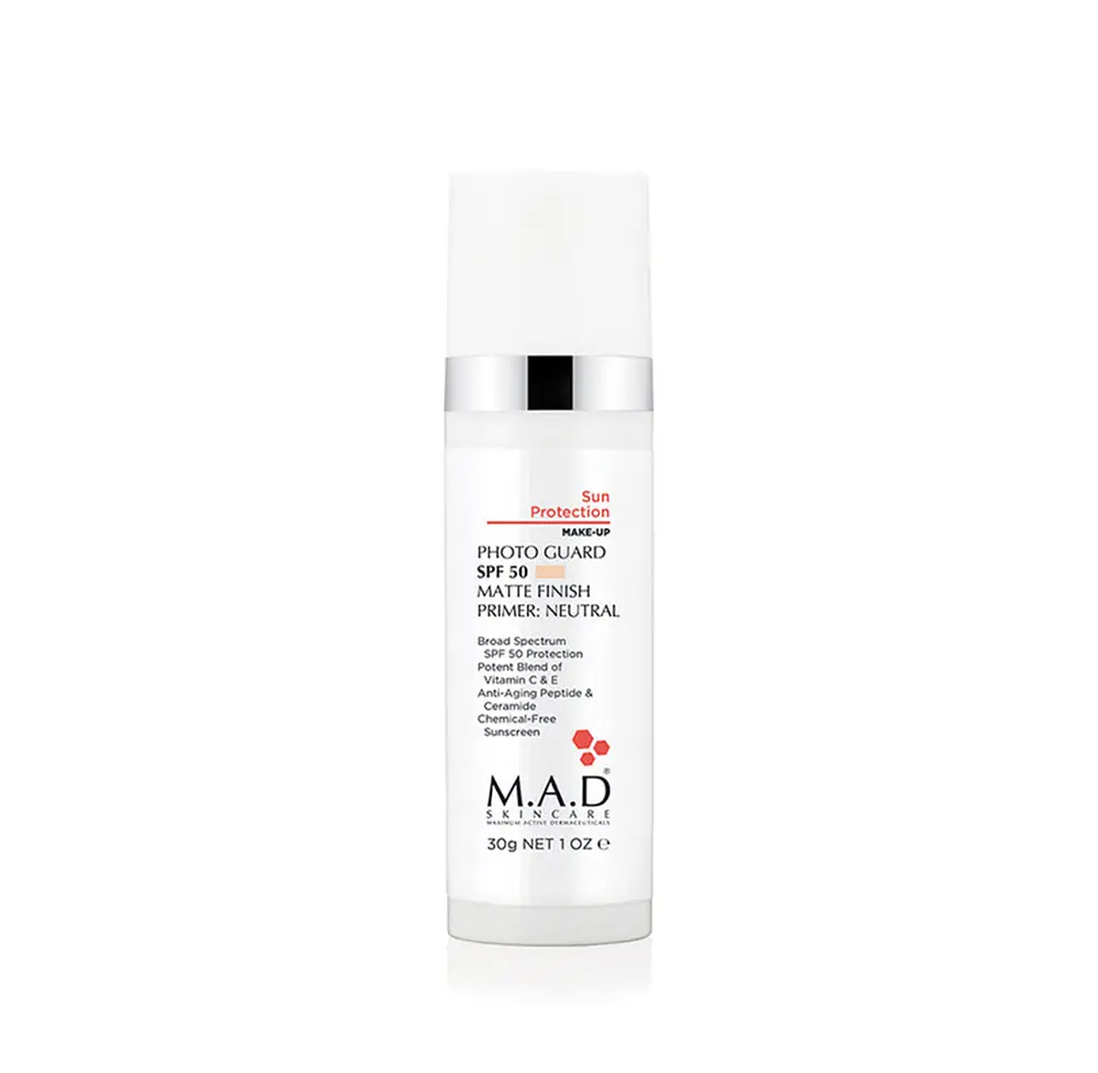 M.A.D Skincare PHOTO GUARD SPF 50 MATTE FINISH PRIMER: NEUTRAL