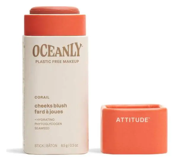 ATTITUDE Oceanly Cream Blush Stick Corail