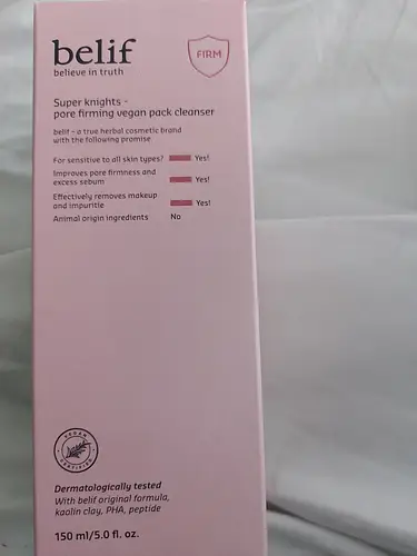 Belif Super Knights - pore firming vegan pack cleanser