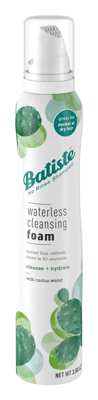 Batiste Waterless Cleansing Foam Cleanse + Hydrate with Cactus Water