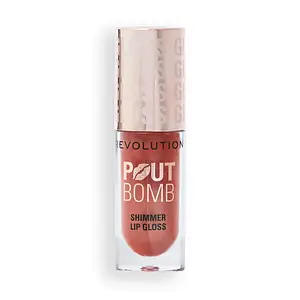 Revolution Beauty Pout Bomb Shimmer Lip Gloss Nude Glow