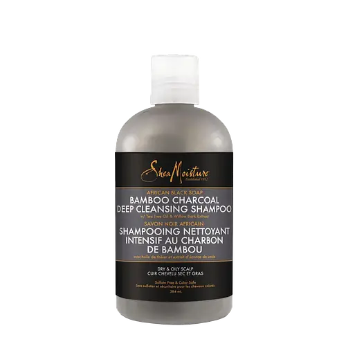 Shea Moisture African Black Soap Bamboo Charcoal Deep Cleansing Shampoo