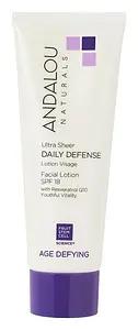 Andalou Naturals Age Defying Ultra Sheer Daily Defense Facial Lotion SPF 18
