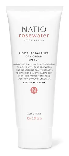 Natio Rosewater Hydration Moisture Balance Day Cream SPF 50+