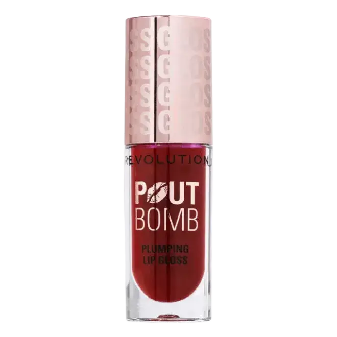 Revolution Beauty Pout Bomb Plumping Lip Gloss Jelly Berry Mauve