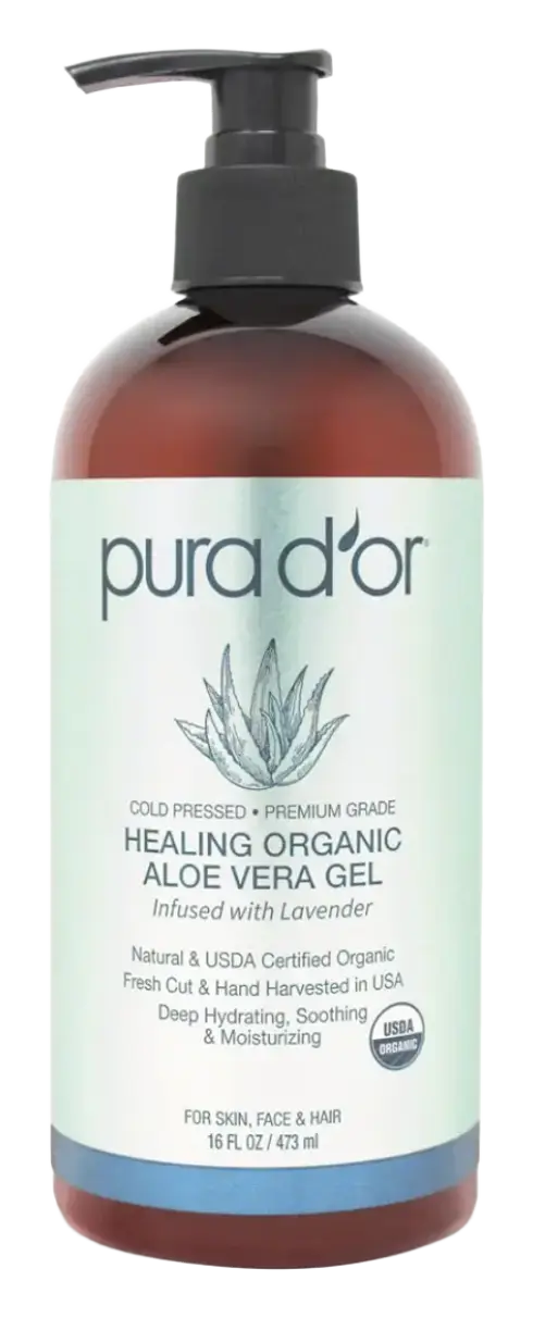 Pura D'or Healing Organic Aloe Vera Gel Lavender