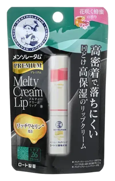 Rohto Mentholatum Premium Melty Cream Lip Balm SPF 26 PA+++ Blooming Honey