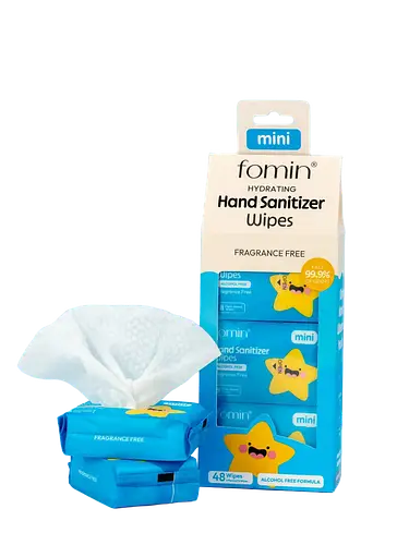 Fomin Hydrating Hand Sanitizer Wipes Fragrance Free