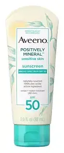Aveeno Positively Mineral Sensitive Skin Sunscreen - SPF 50
