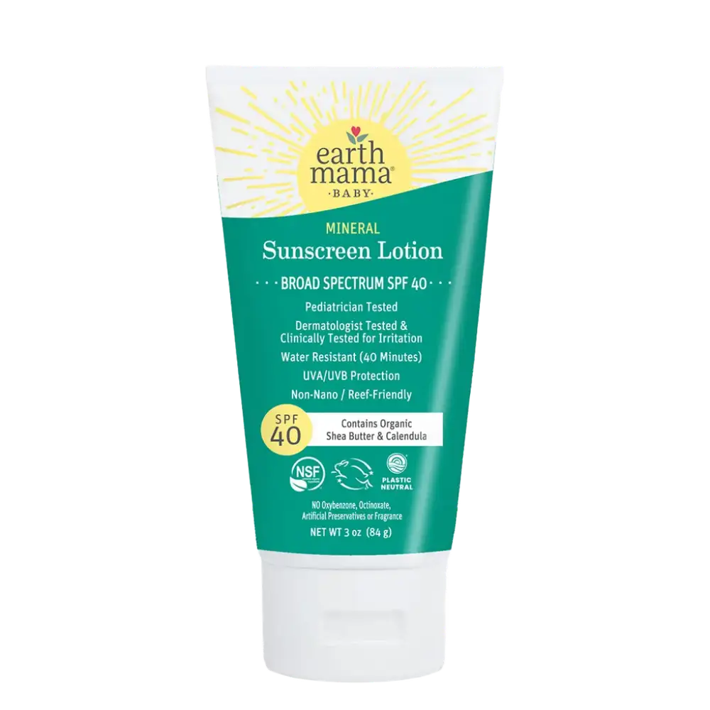 Earth Mama Organics Baby Mineral Sunscreen Lotion SPF 40