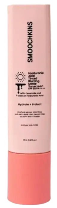Smoochkins Hyaluronic Acid Tinted Blurring Matte Sunscreen SPF 50
