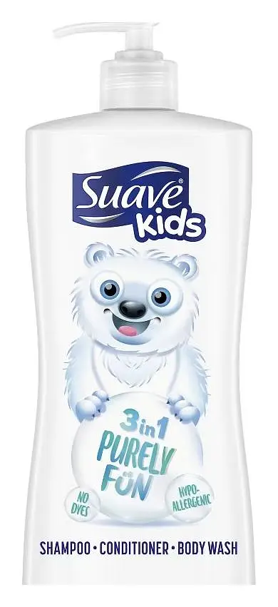 Suave Kids Purely Fun Moisturizing 3-In-1 Shampoo, Conditioner, Body Wash