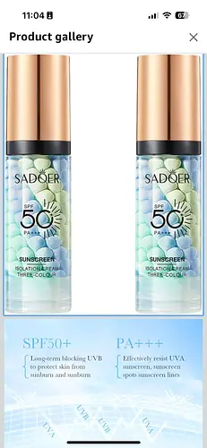 Sadoer Triple Colour Barrier Cream SPF 50