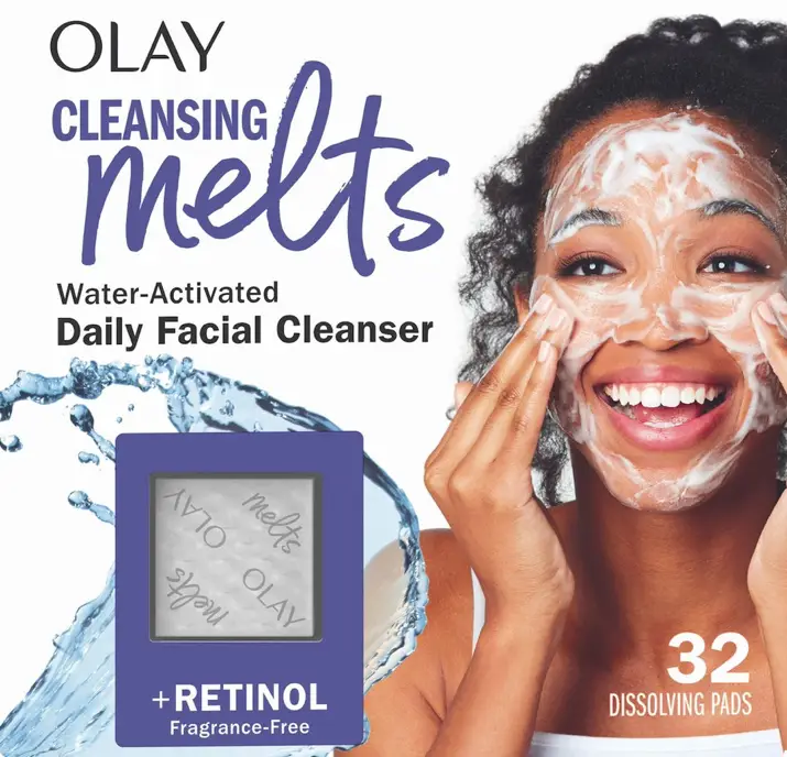 Olay Face Cleansing Melts Water-Activated Daily Facial Cleanser +Retinol