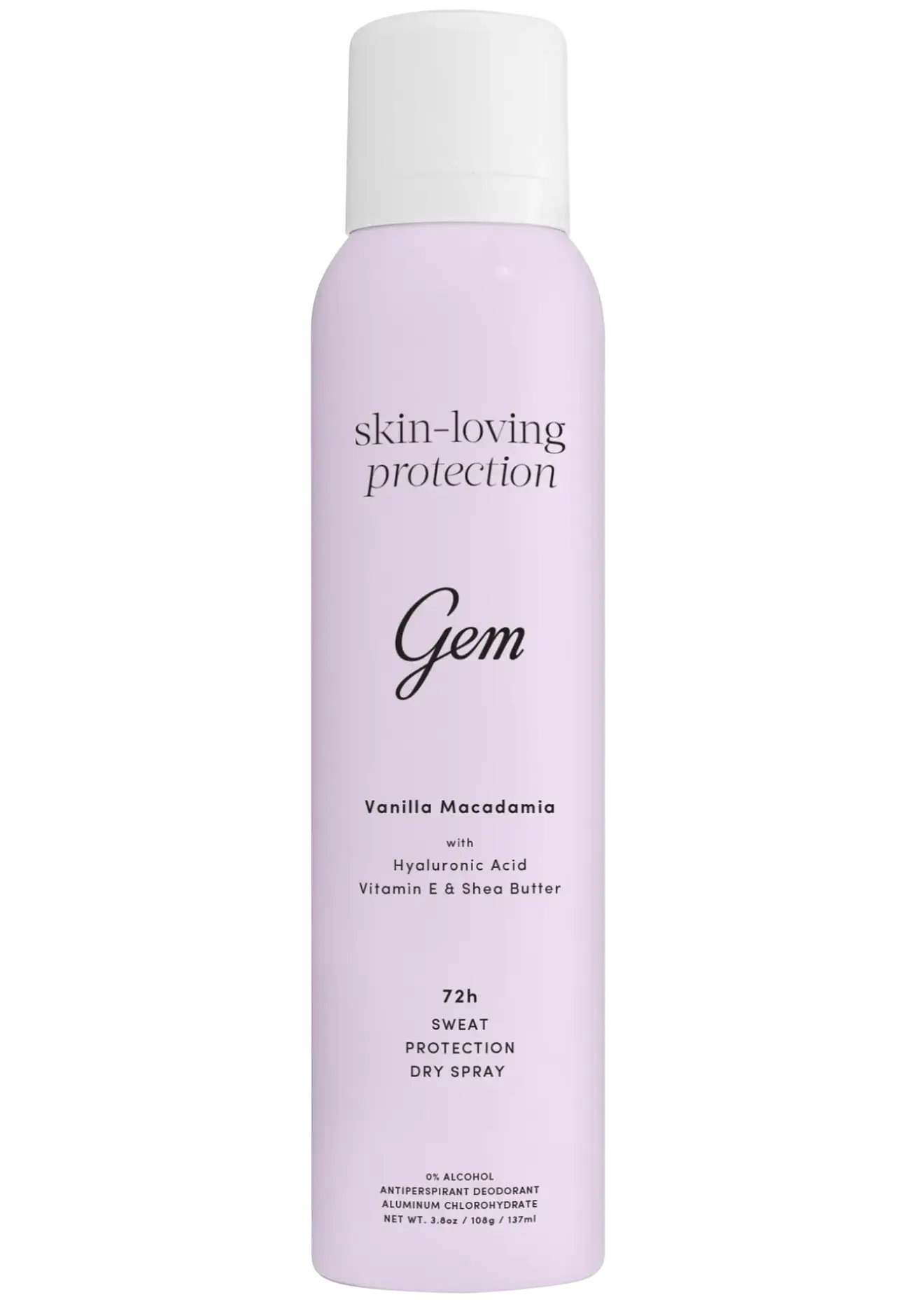 Gem Skin-Loving Protection 72h Sweat Protection Dry Spray Vanilla Macadamia