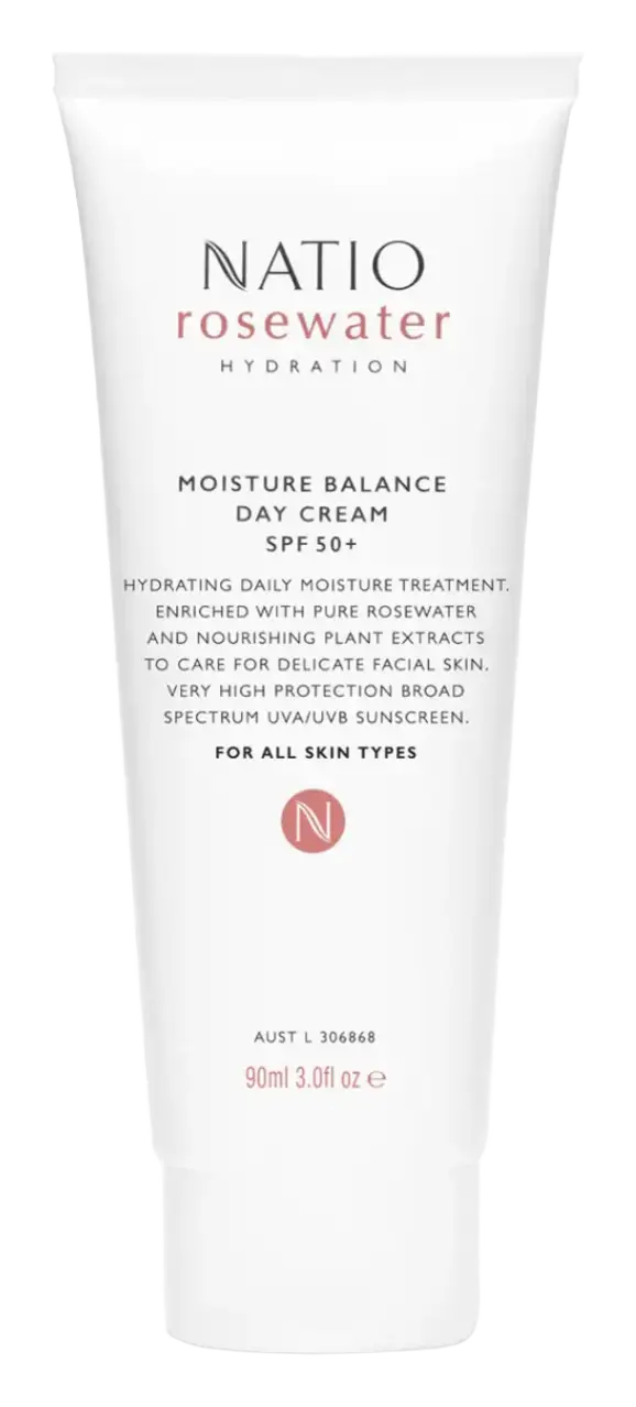 Natio Rosewater Hydration Moisture Balance Day Cream SPF 50+