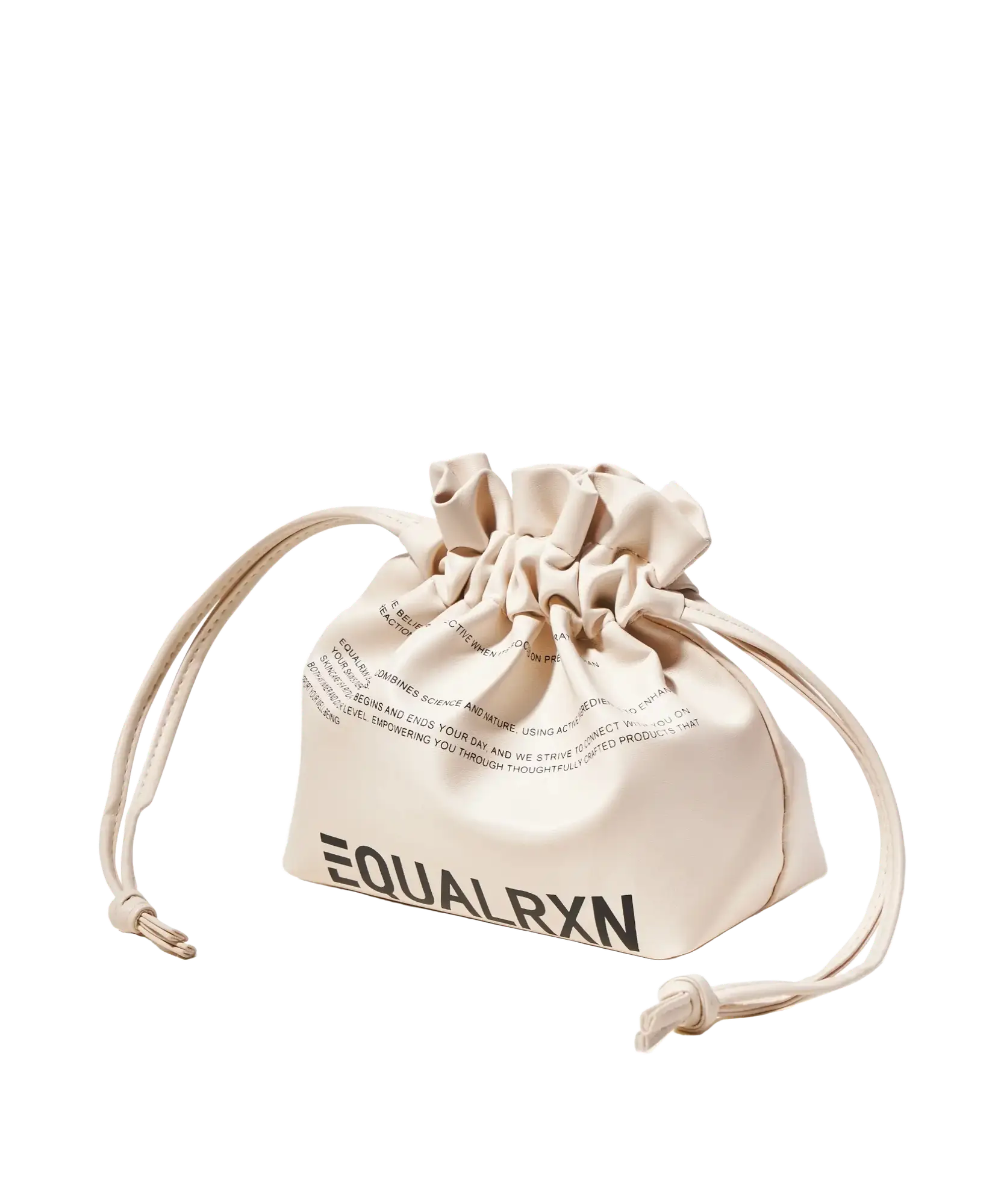 EqualRXN Vegan Leather Drawstring Toiletry Bag