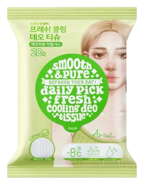 Ariul Smooth & Pure Refresh Your Day! Daily Pick Fresh Cooling Deo Tissue Citrus