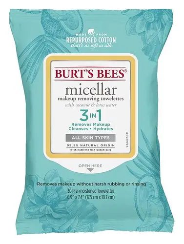 Burt's Bees Micellar Makeup Removing Towelettes Coconut & Lotus Water